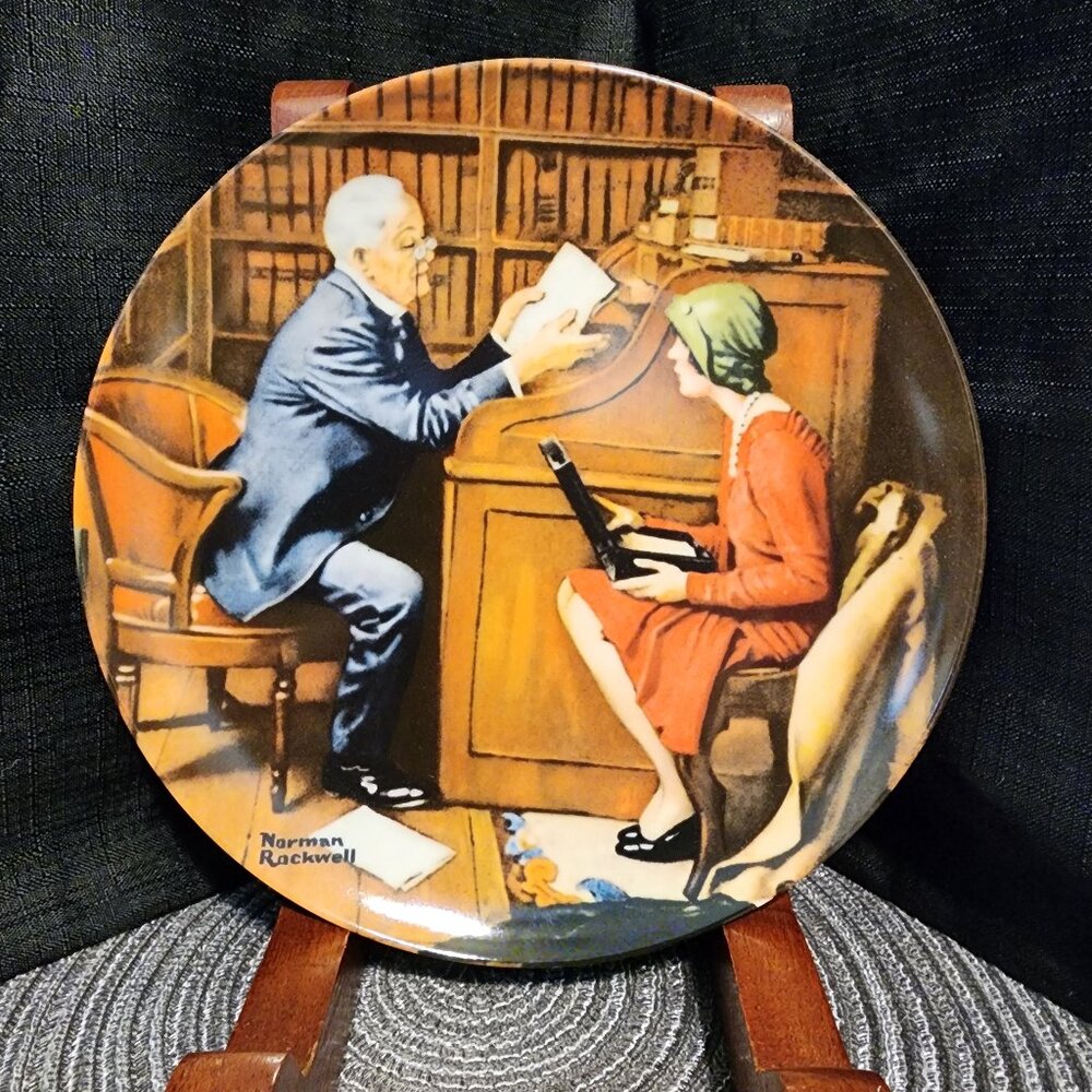 The Professor - Norman Rockwell Collectors' Plate VTG